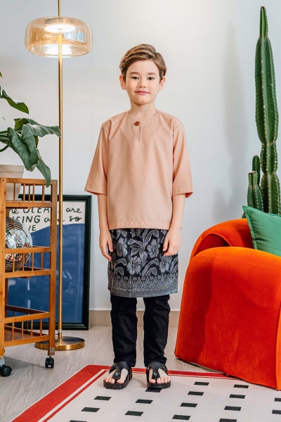 TUSCA KIDS | Alexander Kids Classic Kurta in Caramel Brown TUSCA KIDS | Alexander Kids Classic Kurta in Caramel Brown